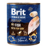 Brit Konzerva pre psov Premium by Nature Fish with Fish Skin, 800 g