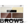 Revolution Relove Colour Cult paleta pre líčenie obočia Dark 3,2 g