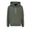 Alpha Industries ALPHA PP Hoody pánska mikina dark olive Veľkosť: L, Farba: zelená
