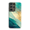 Odolný obal Mobiwear Elite Pro - Samsung Galaxy S21 Ultra - EP37E Zlatavý a zelenkavý mramor (Odolné pouzdro, obal kryt Mobiwear Elite Pro - maximální ochrana mobilu, zesílené hrany, přesné výřezy, po