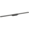 HANSGROHE RainDrain Flex vrchná sada sprchového žľabu 100 cm, skracovateľná, pre inštaláciu voľne na plochu, kartáčovaný čierny chróm, 56046340