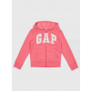 GAP 692277-01 dětská mikina logo zip růžová
