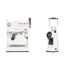 Ascaso Steel DUO PID PLUS, White&Wood + Eureka Helios 65, white