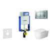 Geberit Kombifix - Modul na závesné WC s tlačidlom Sigma30, matný chróm/chróm + Duravit ME by Starck - WC a doska, Rimless, SoftClose 110.302.00.5 NM7