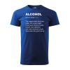 Sablio Tričko s potlačou Alcohol - modré 4XL