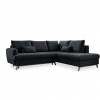 MID.YOU ROHOVÁ SEDACIA SÚPRAVA, textil, tmavosivá - Online Only obývacie izby - 001454003020