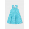 Dievčenské bavlnené šaty Mayoral 3944.6N.Mini.PPY2 modrá 104