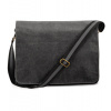 Quadra Plátená vintage taška cez rameno QD610 Vintage Black 40 x 30 x 12 cm