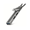 AXAGON HUE-STC, 4x USB ALU STRIP hub, 1x USB-A 5Gbps, 2x USB-A & 1x USB-C 480Mbps, kábel USB-C 12cm