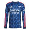 adidas Arsenal Long Sleeve Away Shirt 2025 2026 Adults Blue/Grey S