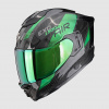 SCORPION prilba na motocykel EXO-1500 CARBON AIR PLATTED (čierna/zelená) veľ. M