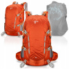 Turistický batoh oranžový 40 l s pláštenkou do dažďa