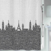 Spirella sprchový závěs URBAN, motiv město, šedý, 180 x 200 cm, polyester (10.15558)