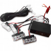 Stroboskop maják výstražný maják 4x3 LED 12V Prepínač