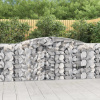 vidaXL Oblúkové gabiónové koše 15 ks 400x50x100/120cm pozinkov. železo - Srieborná - 77890-32419