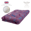 DRYBED Premium Vet Bed Small Paws & Bones fialový 150 x 100 cm