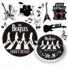 DIGITÁLNA TLAČ Jedlý obrázok na tortu THE BEATLES HARD ROCK + POSTAVY + TEXT
