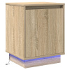 zahrada-XL Nočný stolík s LED svetlami Sonoma dub 39x34,5x50 cm 869598