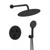 Sapho Sapho, SMART SELECT podomietková termostatická sprchová súprava, 2 výstupy, vystúpenie, čierna mat, RP032B-01