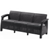 Keter Corfu love seat max trojsedačková pohovka grafitová