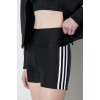 Šortky adidas Originals dámske, čierna farba, s nášivkou, vysoký pás, IP0724