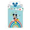 JERRY FABRICS Obliečky do postieľky Mickey rainbow Bavlna, 100/135, 40/60 cm