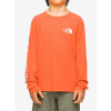 Mikina chlapčenská The North Face Amphibious L/S Sun Tee - retro orange