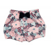 Kraťasky s mašličkou Baby Nellys, Blooming Flowers, bavlna, ružové, veľ. 104