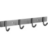 Vešiaková lišta, 4 háčiky, nerez, antracit