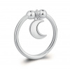 S'Agapõ Nastaviteľný oceľový prsteň Mesiac Feelings SFE33