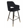 ATOS Barová židle Milano černo/zlatá kostra
