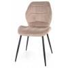 Jedálenská stolička JAKE VELVET, čierna-tmavobéžová bluvel 40
