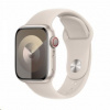 APPLE Watch Series 9 GPS + Cellular 41mm Starlight Aluminium Case with Starlight Sport Band - S/M