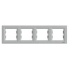 Asfora - Krycí rámeček čtyřnásobný, aluminium, EPH5800461 (Schneider Electric, Asfora, aluminium)