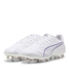 Puma King Pro Brilliance Women's Firm Ground Football Boots Wht/Blk/Purple 7 (40.5)