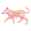 PartyDeco Balónik fóliový Leopard ružový 103x63 cm