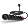 CONNECT IT prodlužovací kabel 230 V, 6 zásuvek, 5 m, s vypínačem (černý) CES-0999-BK