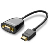 Ugreen cable jednosmerný prepojovací kábel z HDMI (samec) na VGA (samica) FHD čierny (MM105 40253)