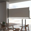 vidaXL Zaťahovacia bočná markíza na terasu 100x300 cm, sivá - Sivá - 98584-60789