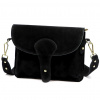 Dámska kožená kabelka cez rameno Luka 24-071 D čierna 24,5 x 18 x 6 cm