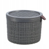 CURVER JUTE 2L Košík okrúhly 17 x 17 x 13 cm, tmavo sivý 01903-G44