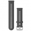 Remienok Garmin Quick Release (22 mm) silikónový, Slate Grey – Silver 010-11251-3C