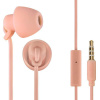 Sluchátka Thomson EAR3008 – Jack 3,5 mm, s mikrofonem, růžová (Drátová sluchátka do uší Thomson EAR3008 s mikrofonem – jasně růžová, konektor Jack 3,5 mm)