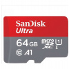 SanDisk MicroSDXC karta 64GB Ultra (140 MB/s, A1 Class 10 UHS-I) + adaptér (SDSQUAB-064G-GN6MA)