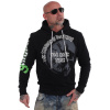 Yakuza mikina pánska s kapucňou TIME TROUBLE HOB 20011 black Veľkosť: 5XL, Farba: čierna