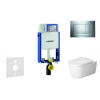Geberit Kombifix - Modul na závesné WC s tlačidlom Sigma30, lesklý chróm/chróm mat + Duravit ME by Starck - WC a doska, Rimless, SoftClose 110.302.00.5 NM6