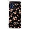 Lesklý kryt Mobiwear Glossy - Motorola Moto G54 5G - G039G - Květy na černé (Prémiové lesklé pouzdro, obal, kryt Mobiwear Glossy na mobil Motorola Moto G54 5G - G039G - Květy na černé, materiál Plast