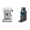 Ascaso Dream ONE, leštený hliník + Rancilio Rocky Doserless, čierna