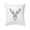 Geometria - Veľký jeleň - Vankúš 50x50 - 50x50 - Iba poťah ( Biela )