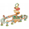 Guličková dráha drevená Tooky Toy 44 dielna, farebná